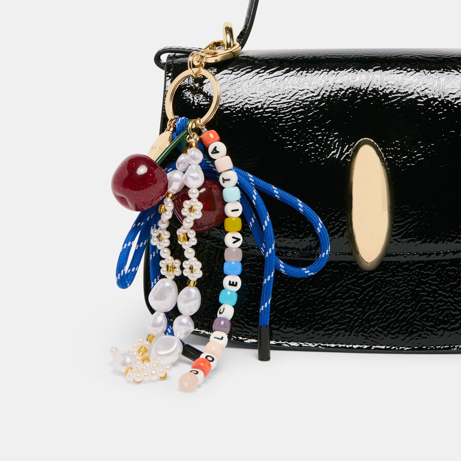 dolce vita perlen-taschenanhänger blau multi
