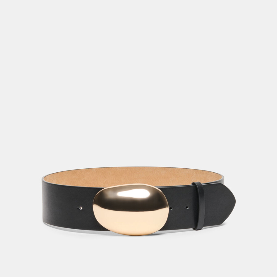 gürtel mit blasenschnalle schwarzgold