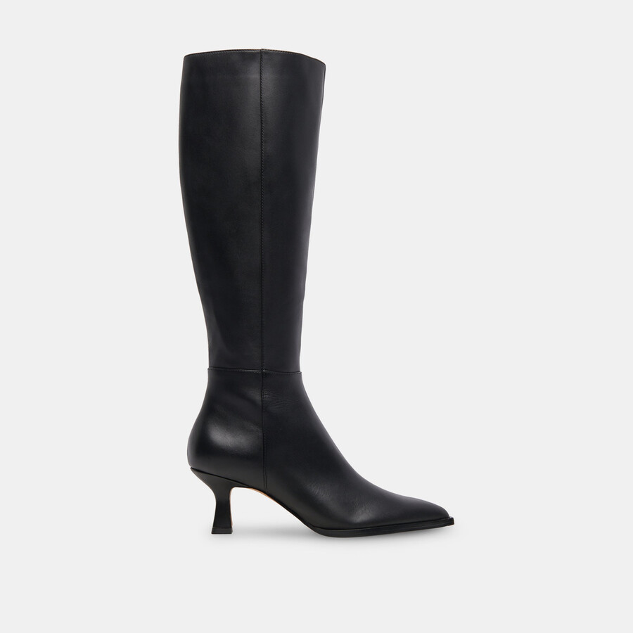 auggie boots aus schwarzem leder