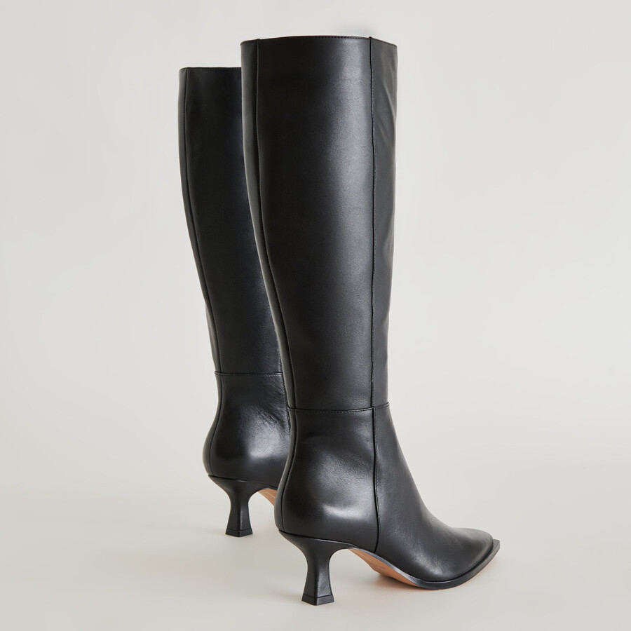 auggie boots aus schwarzem leder