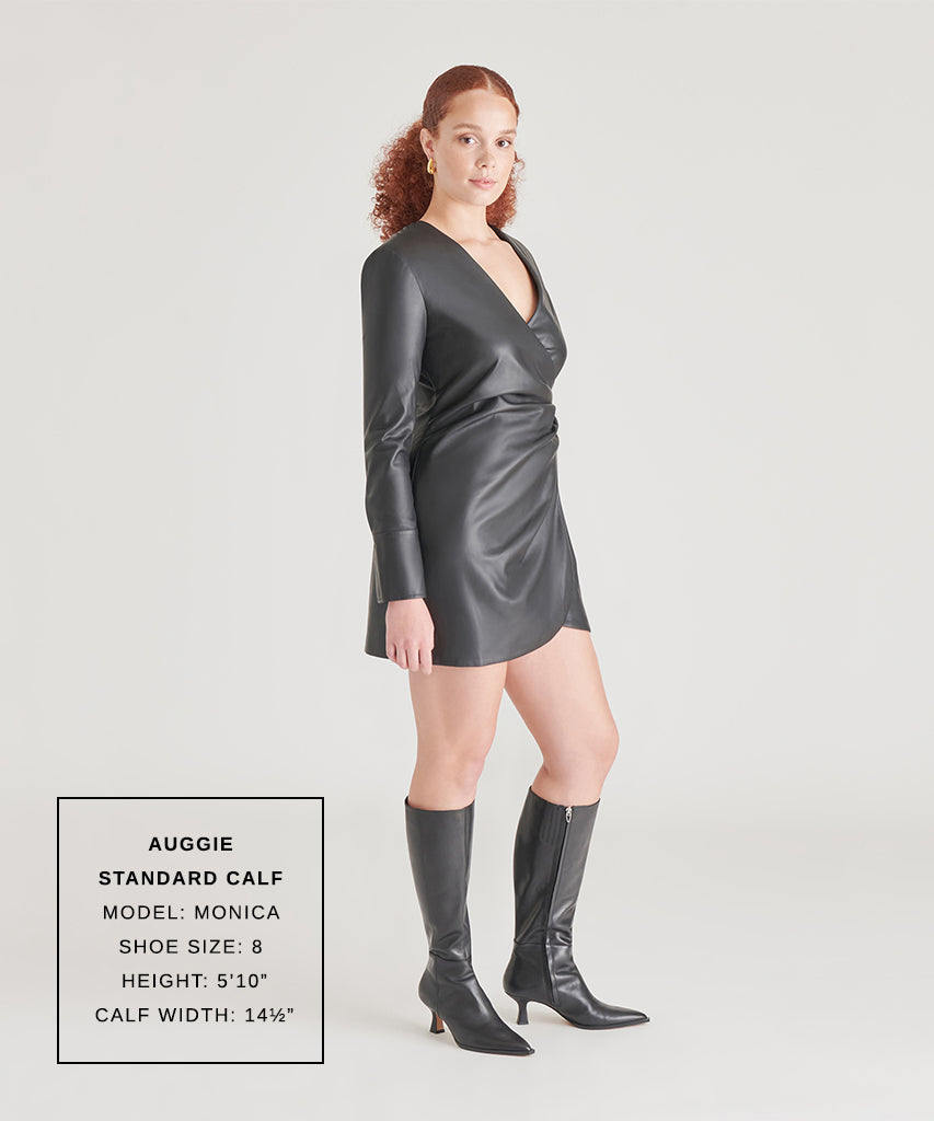auggie boots aus schwarzem leder