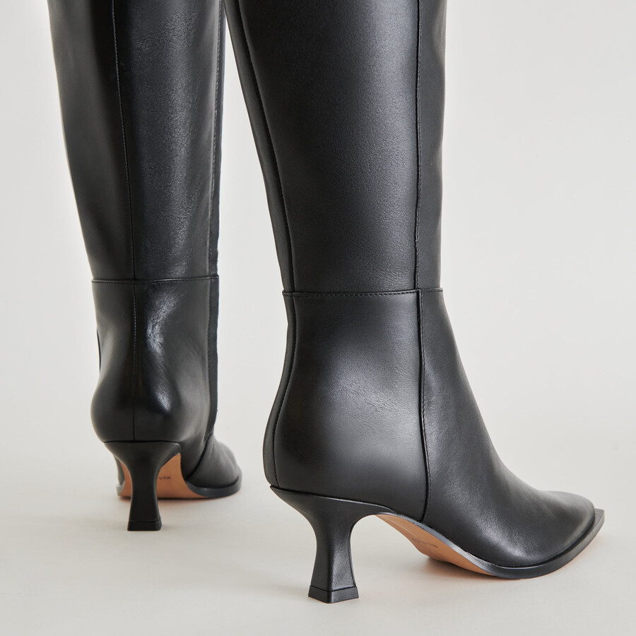 auggie boots aus schwarzem leder
