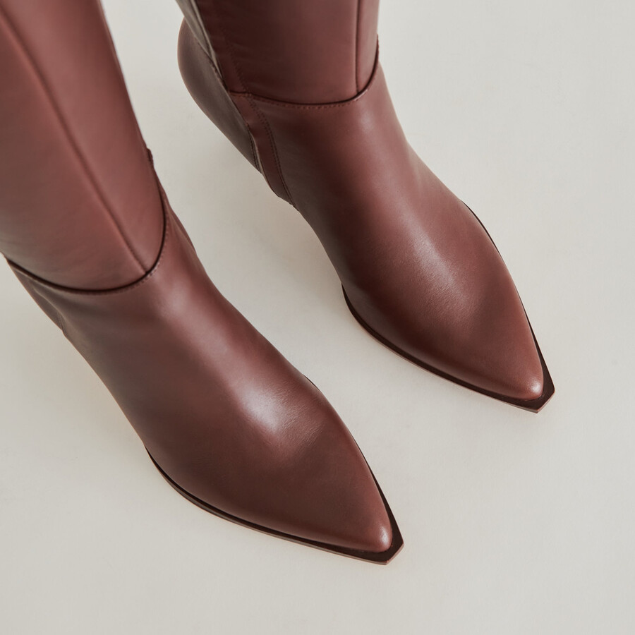 auggie boots schokoladenbraunes leder