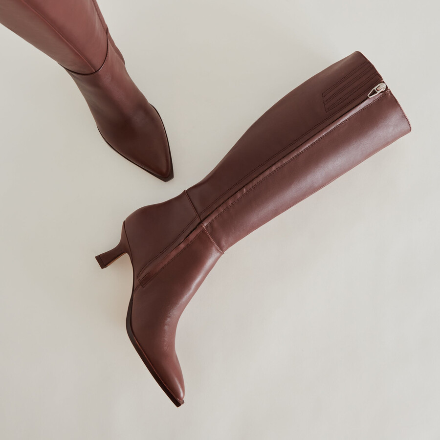 auggie boots schokoladenbraunes leder