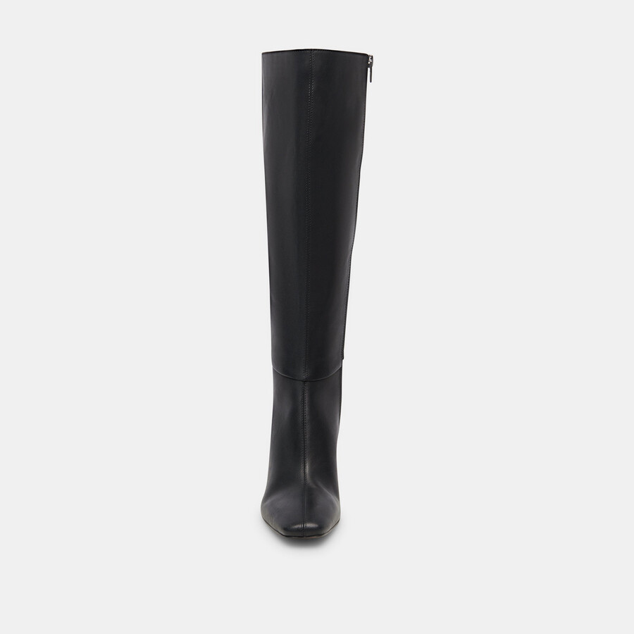 gyra stiefel aus schwarzem leder