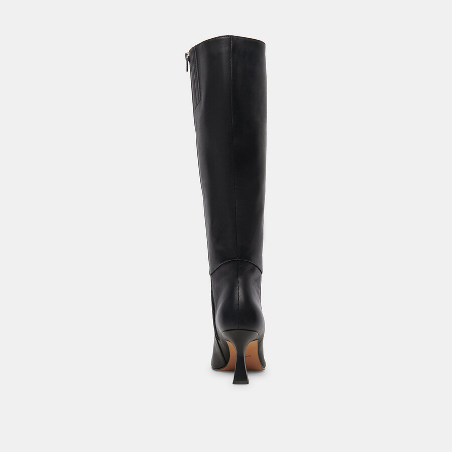 gyra stiefel aus schwarzem leder