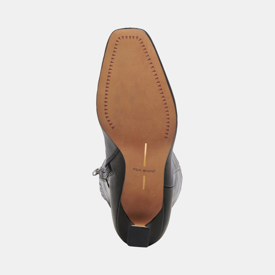 gyra stiefel aus schwarzem leder
