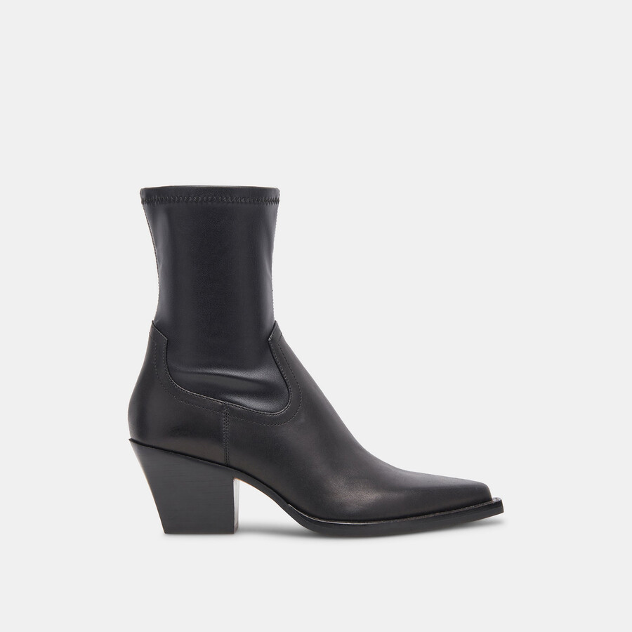 rutger boots aus schwarzem leder