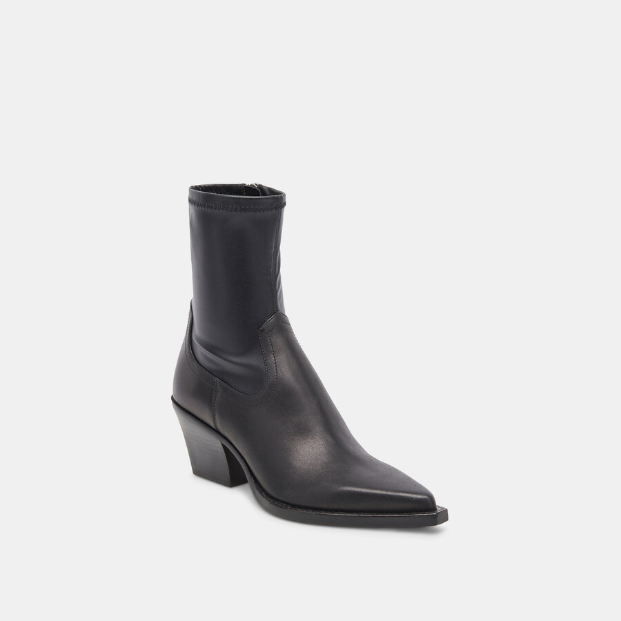 rutger boots aus schwarzem leder