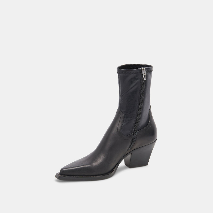 rutger boots aus schwarzem leder