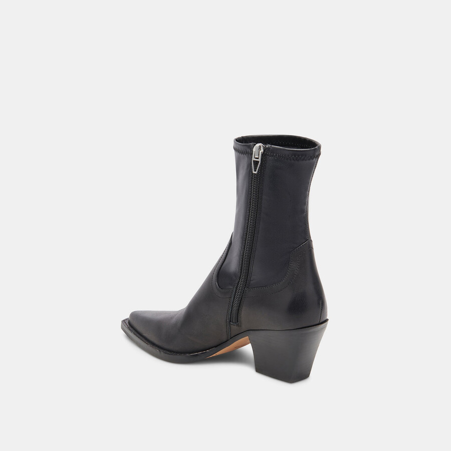rutger boots aus schwarzem leder