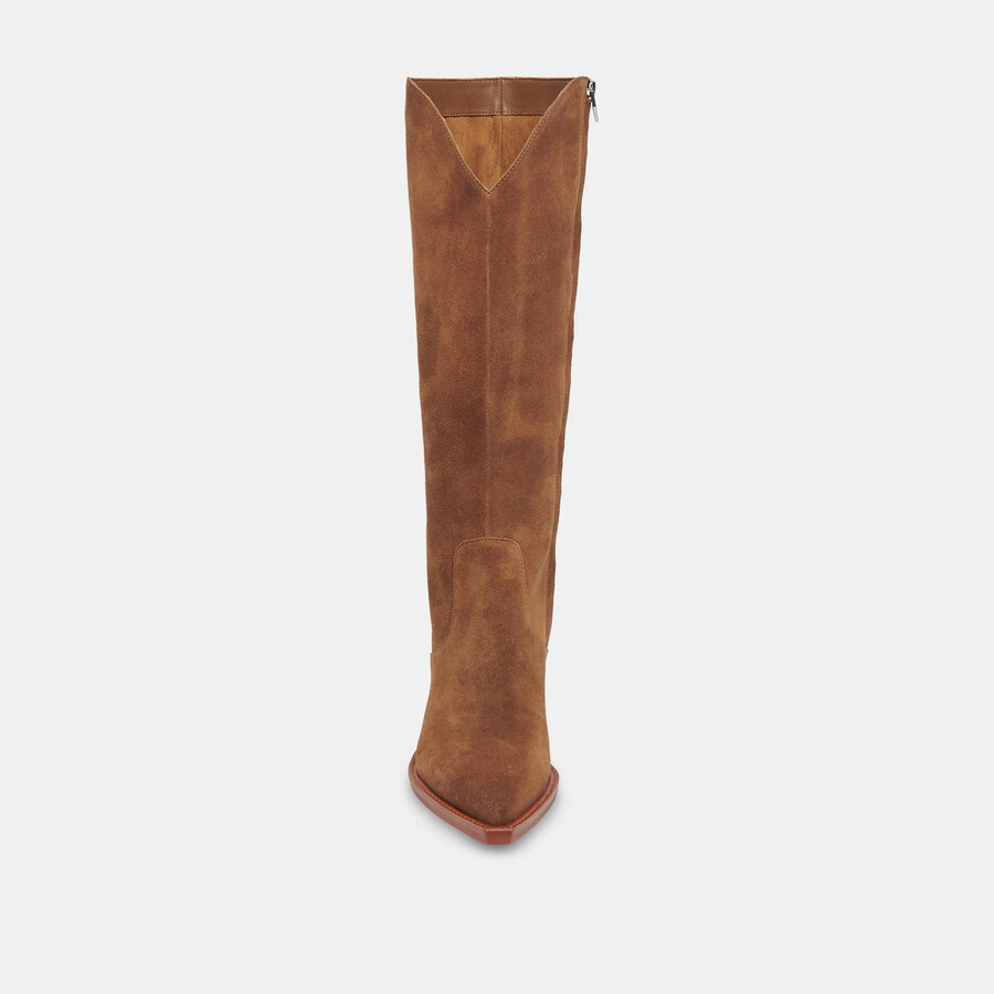 raj stiefel mit weiter kalbsweite braunes wildleder