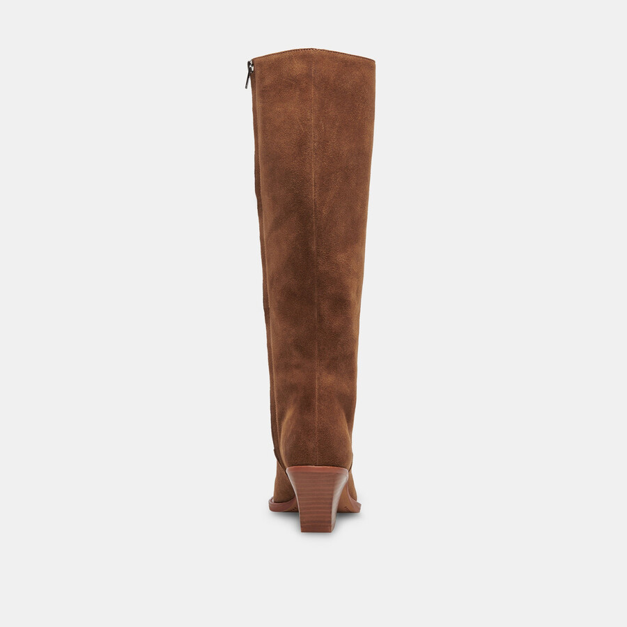 raj stiefel mit weiter kalbsweite braunes wildleder