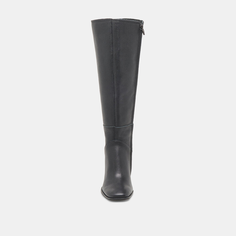 fynn stiefel mit weitem schaft onyx-leder