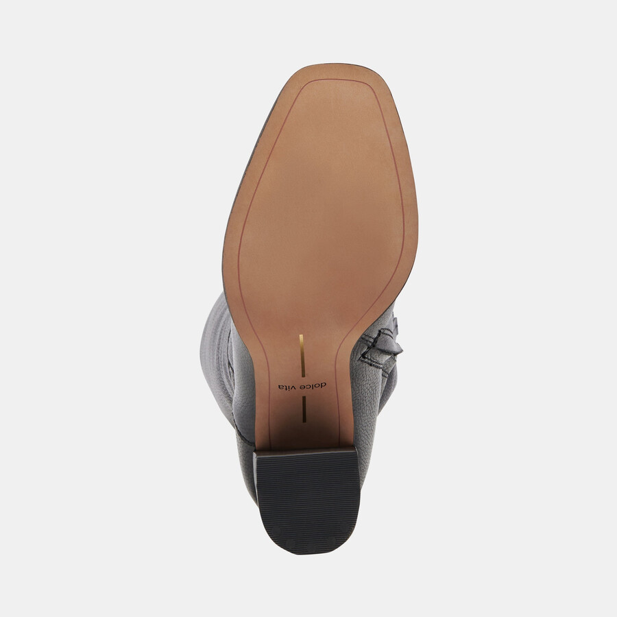 fynn stiefel mit weitem schaft onyx-leder