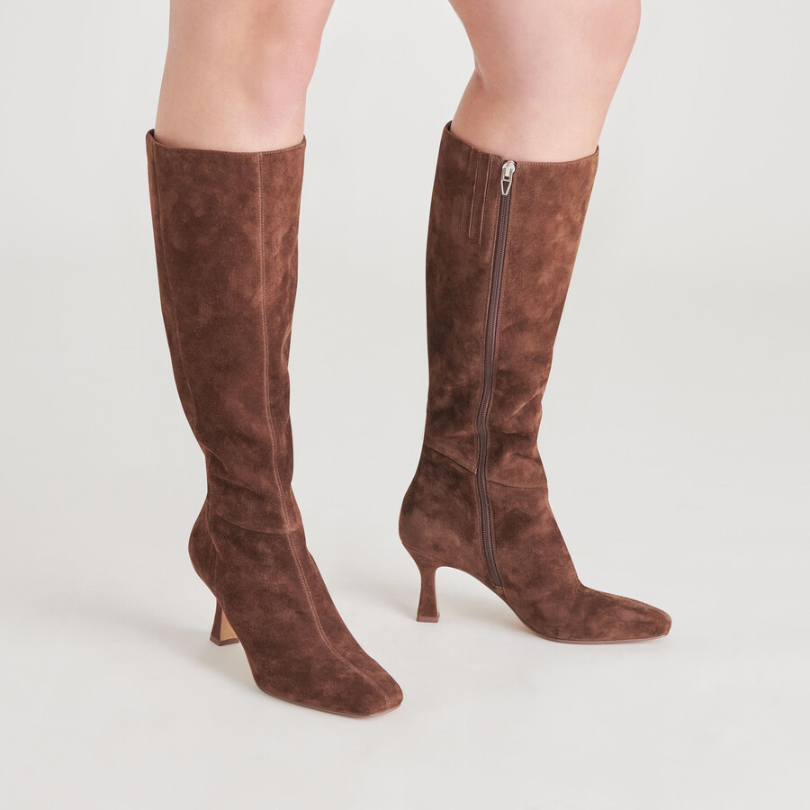 gyra boots dunkelbraunes wildleder