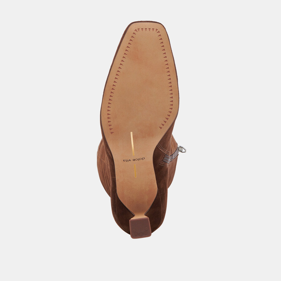 gyra boots dunkelbraunes wildleder