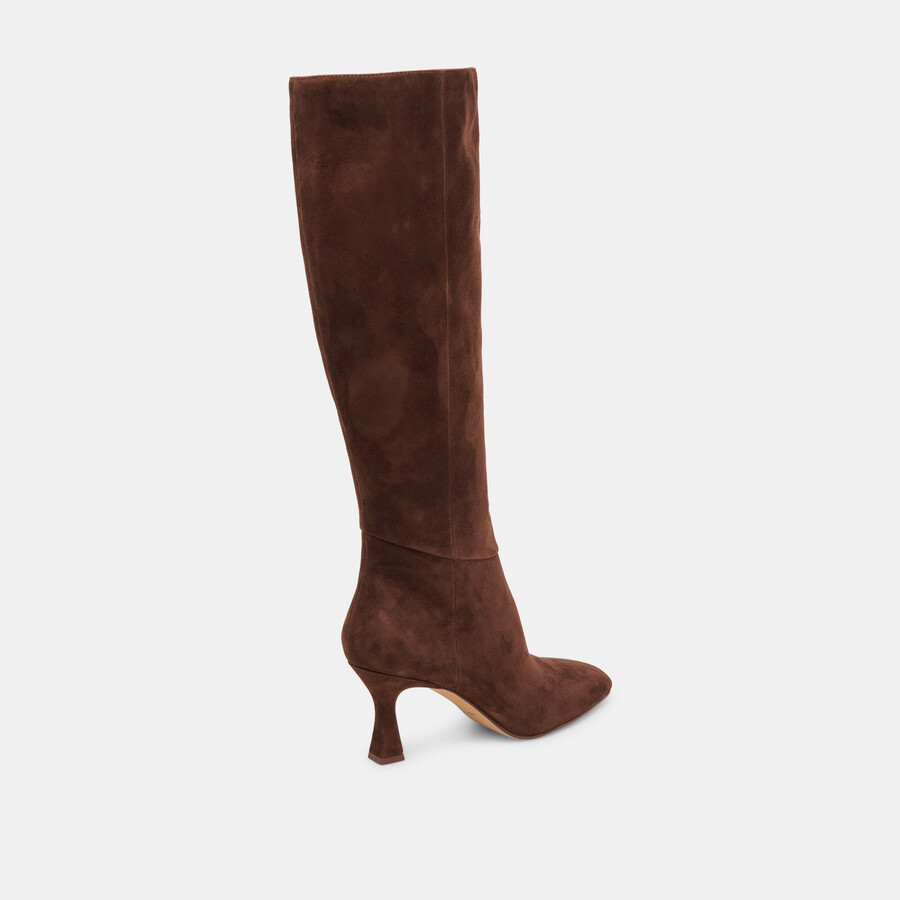 gyra boots dunkelbraunes wildleder