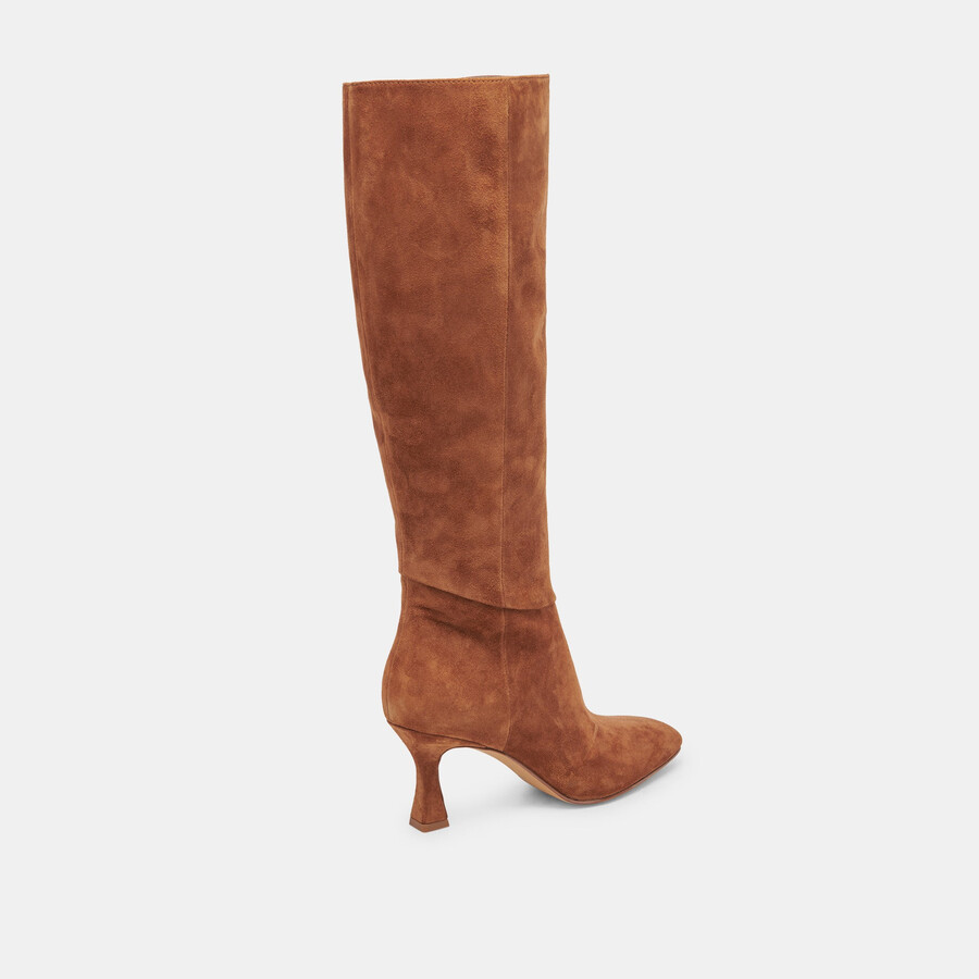 gyra boots aus braunem wildleder