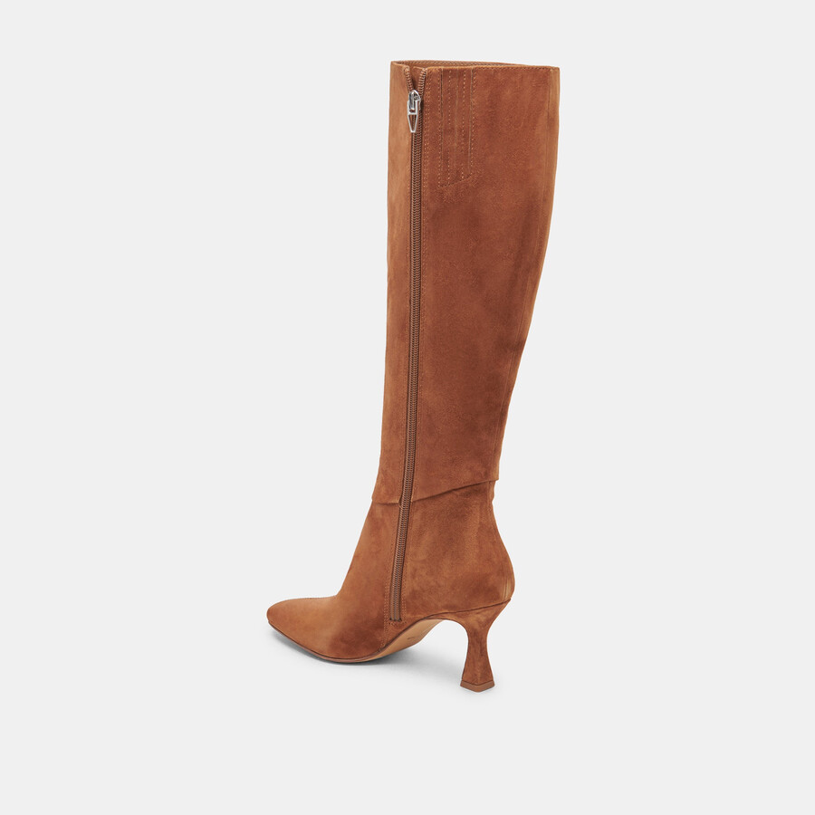 gyra boots aus braunem wildleder