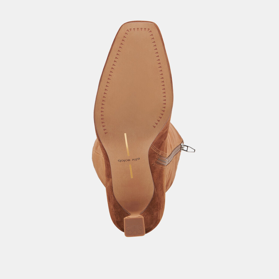 gyra boots aus braunem wildleder