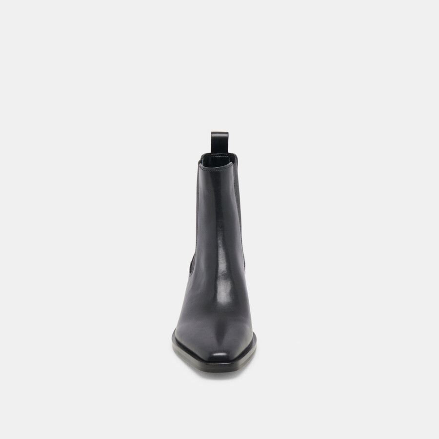 foster stiefeletten aus schwarzem leder