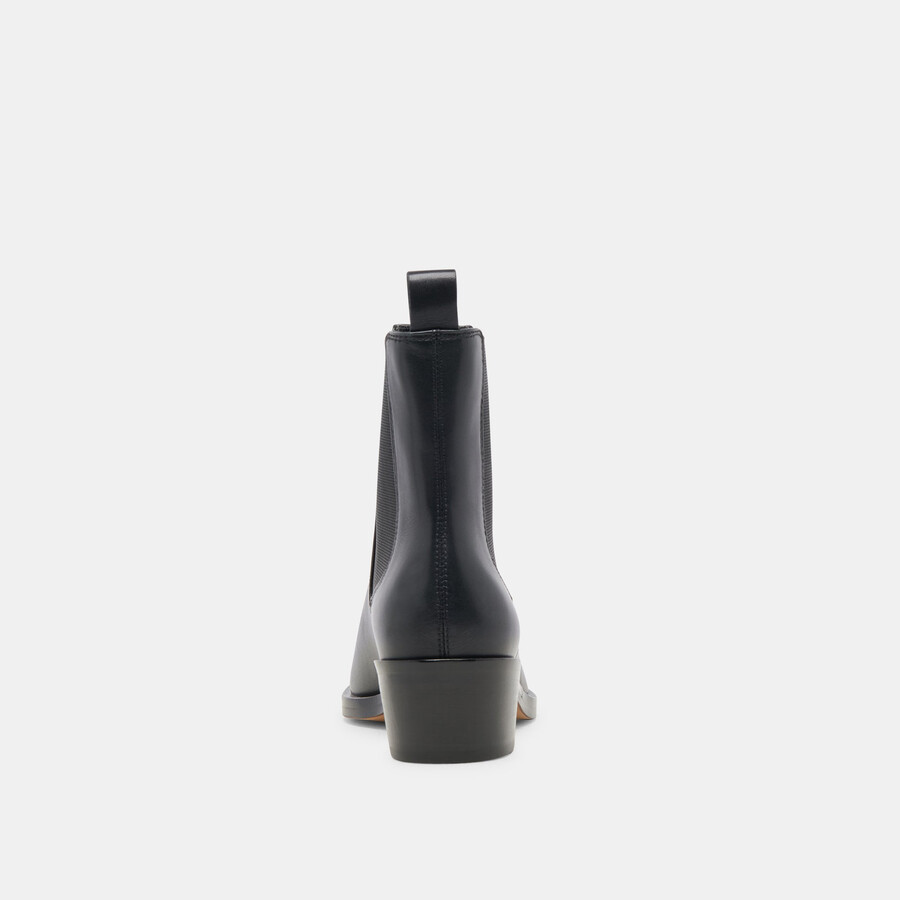 foster stiefeletten aus schwarzem leder