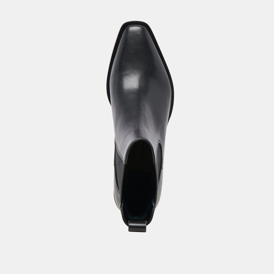 foster stiefeletten aus schwarzem leder