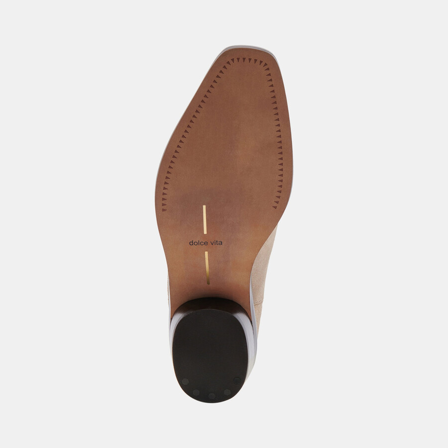 foster stiefeletten aus taupefarbenem wildleder