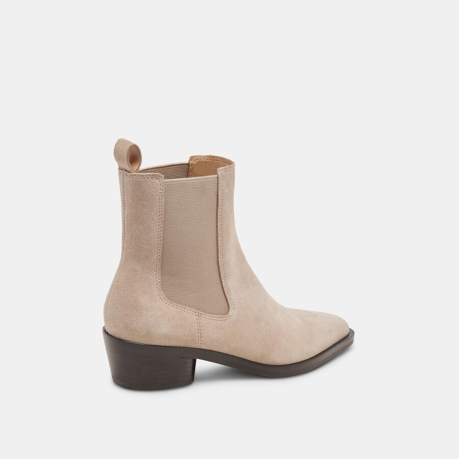 foster stiefeletten aus taupefarbenem wildleder