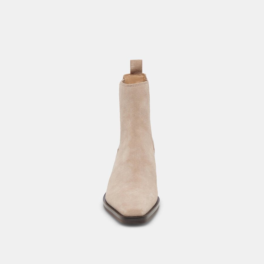 foster stiefeletten aus taupefarbenem wildleder