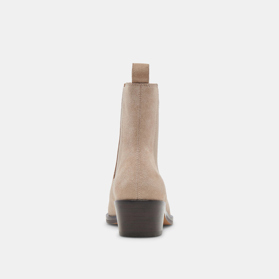 foster stiefeletten aus taupefarbenem wildleder