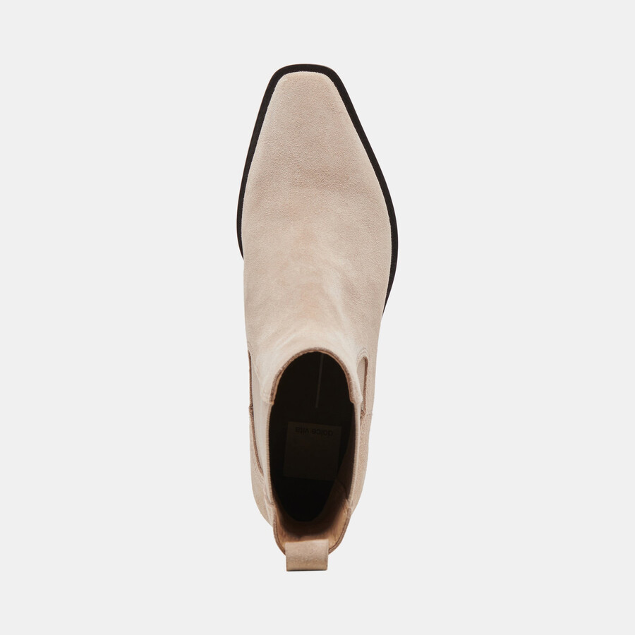 foster stiefeletten aus taupefarbenem wildleder