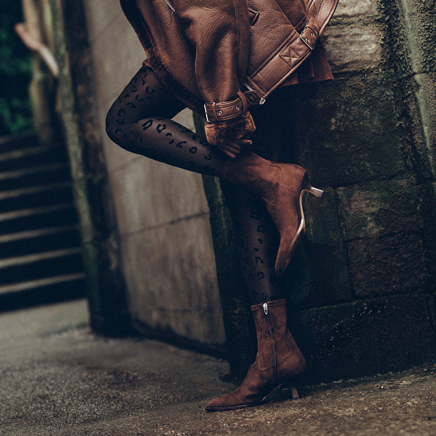 arya boots dunkelbraun stella wildleder