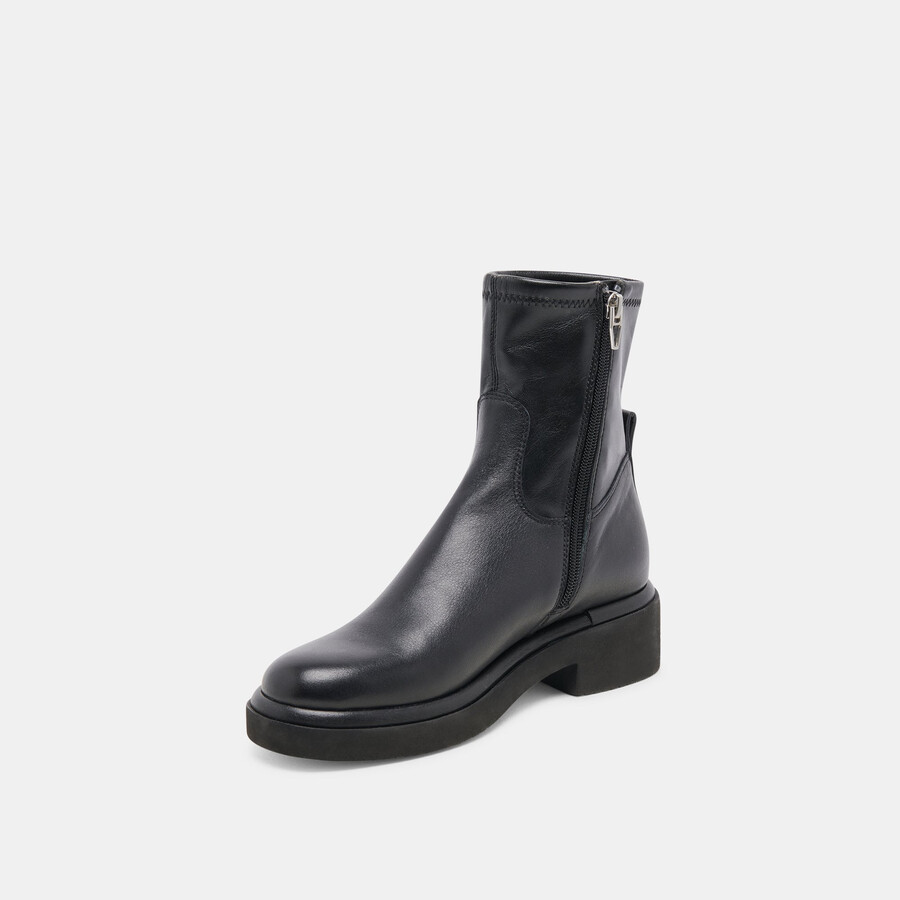 simaya h2o stiefel aus schwarzem leder