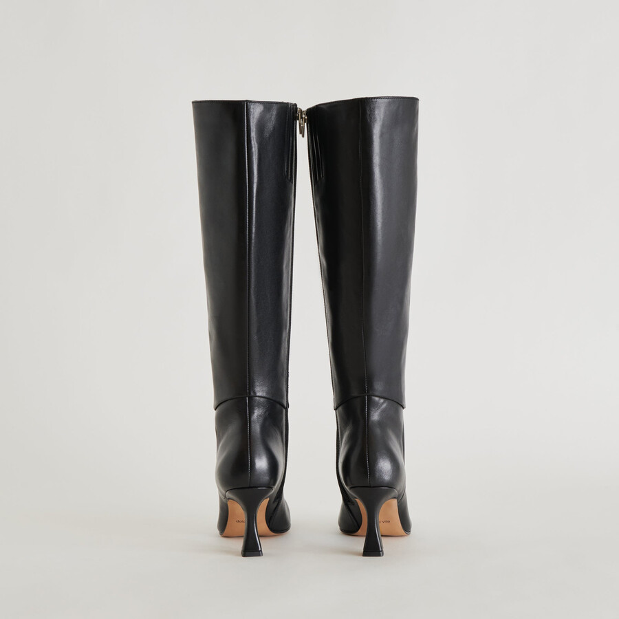 gyra stiefel mit extraweiter kalbsweite schwarzes leder