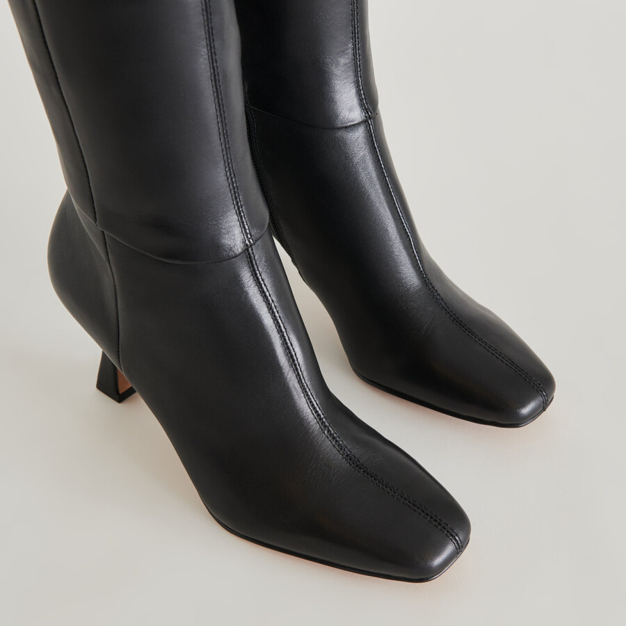 gyra stiefel mit extraweiter kalbsweite schwarzes leder