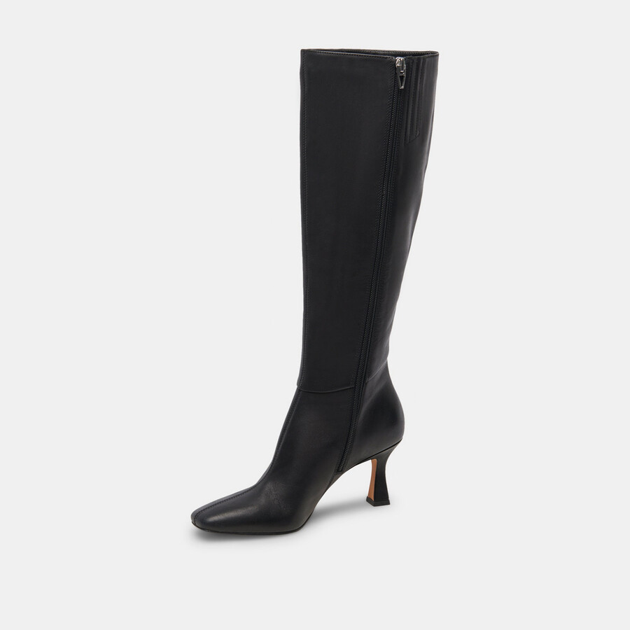 gyra stiefel mit extraweiter kalbsweite schwarzes leder