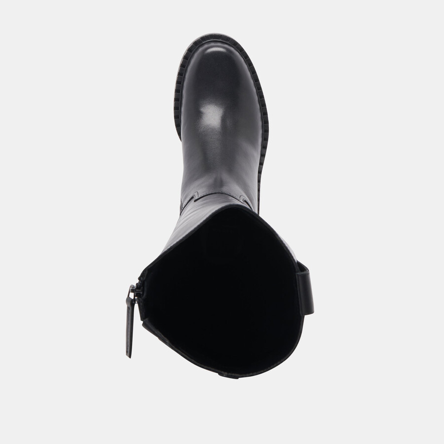 glory h2o stiefel mit weitem schaft schwarzes leder