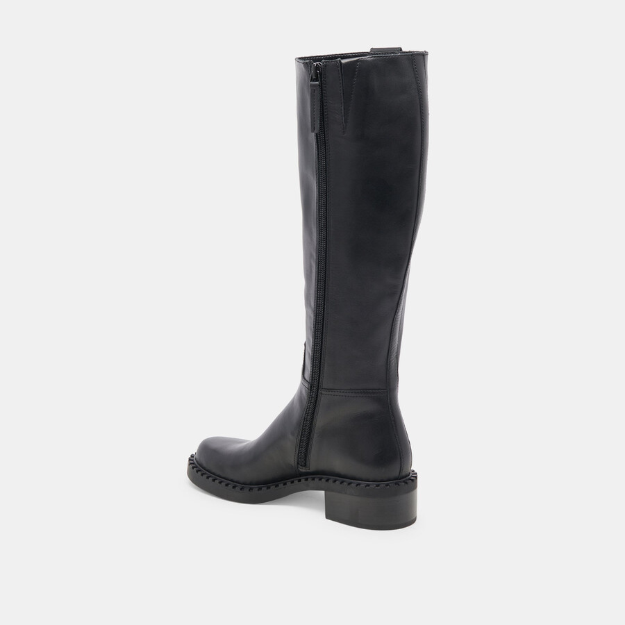 glory h2o stiefel mit weitem schaft schwarzes leder