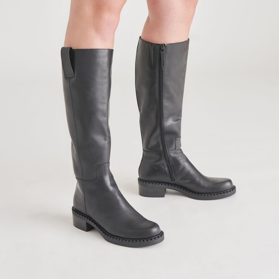 glory h2o stiefel aus schwarzem leder