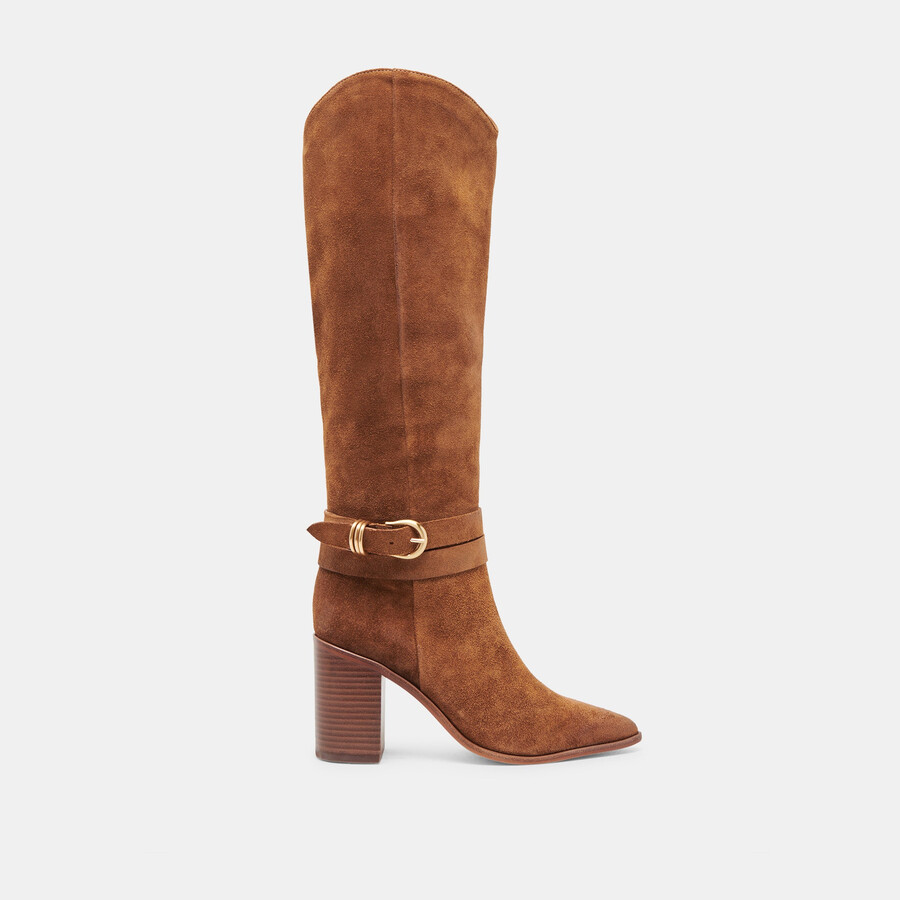 tyrone boots aus braunem wildleder