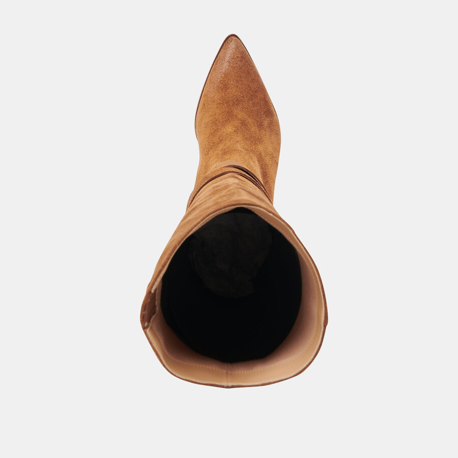 tyrone boots aus braunem wildleder