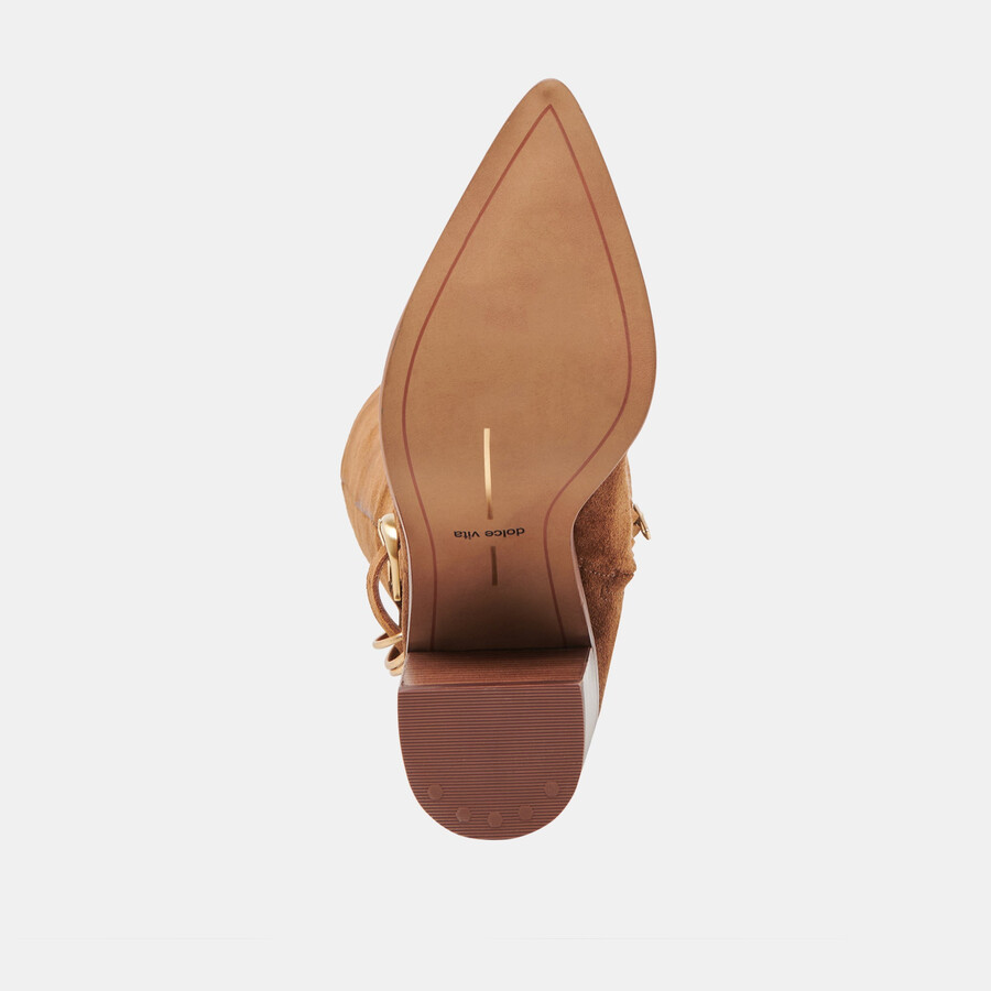 tyrone boots aus braunem wildleder