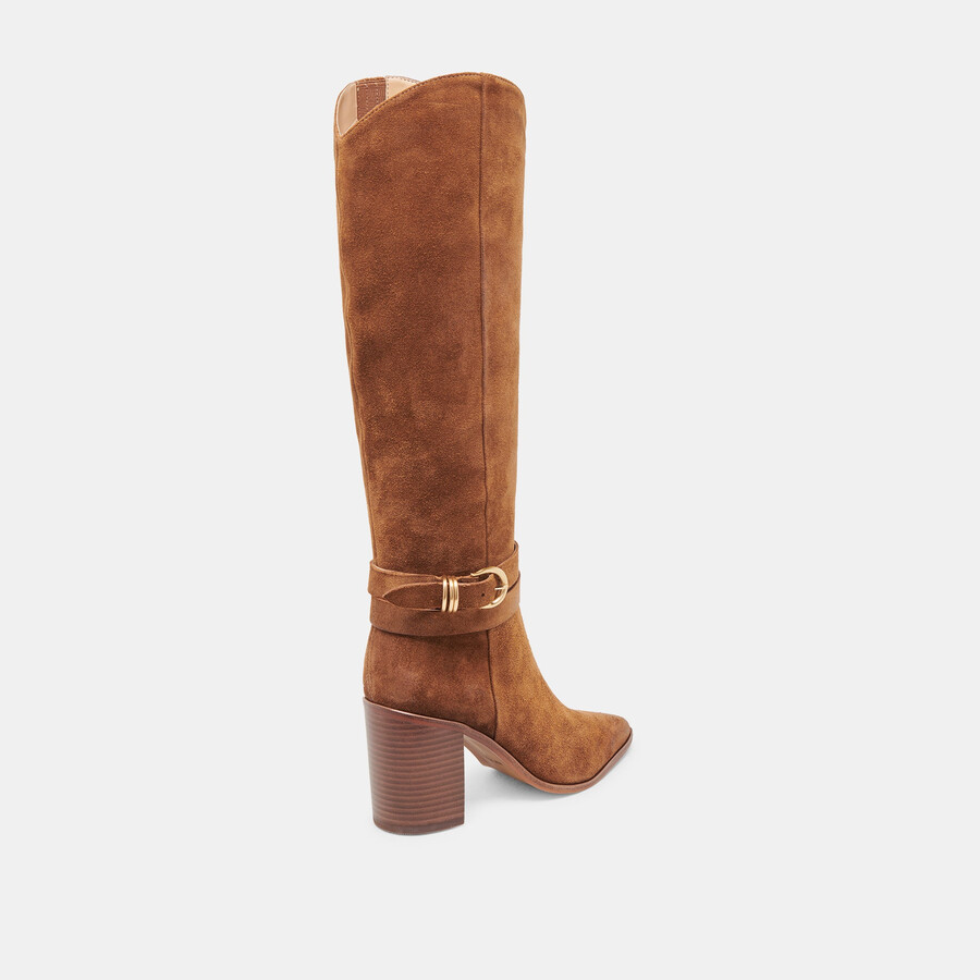 tyrone boots aus braunem wildleder
