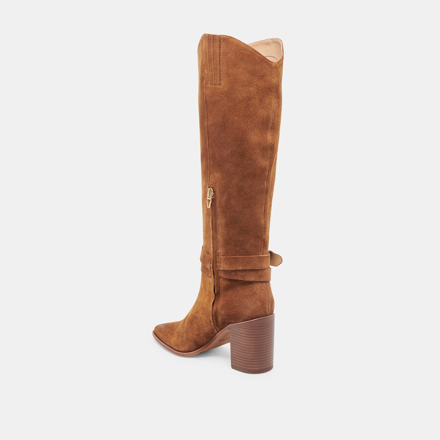 tyrone boots aus braunem wildleder