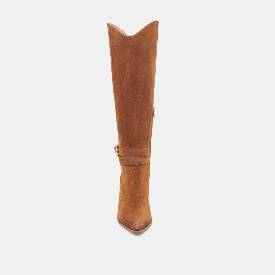 tyrone boots aus braunem wildleder