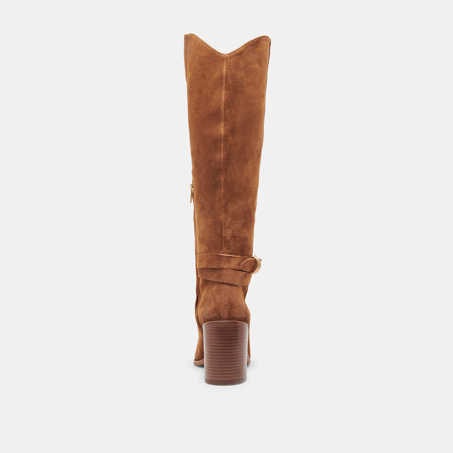 tyrone boots aus braunem wildleder