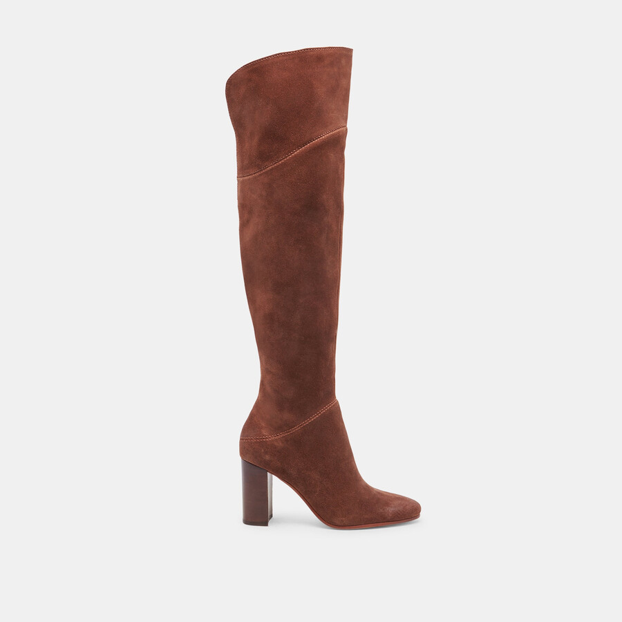 sury boots dunkelbraunes sattelbraunes wildleder