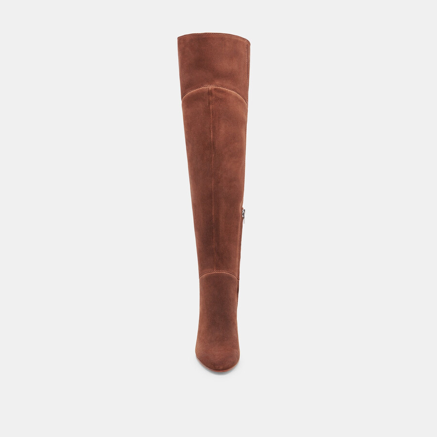sury boots dunkelbraunes sattelbraunes wildleder